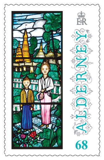 68p Stamp Anne French Stained Glass Windows